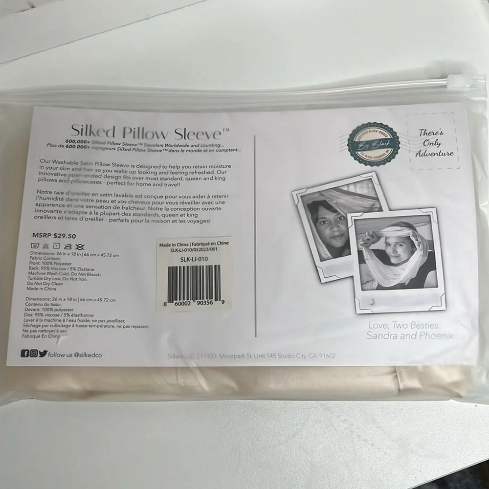 Silked Satin Pillow Sleeve in Ivory NWT 26